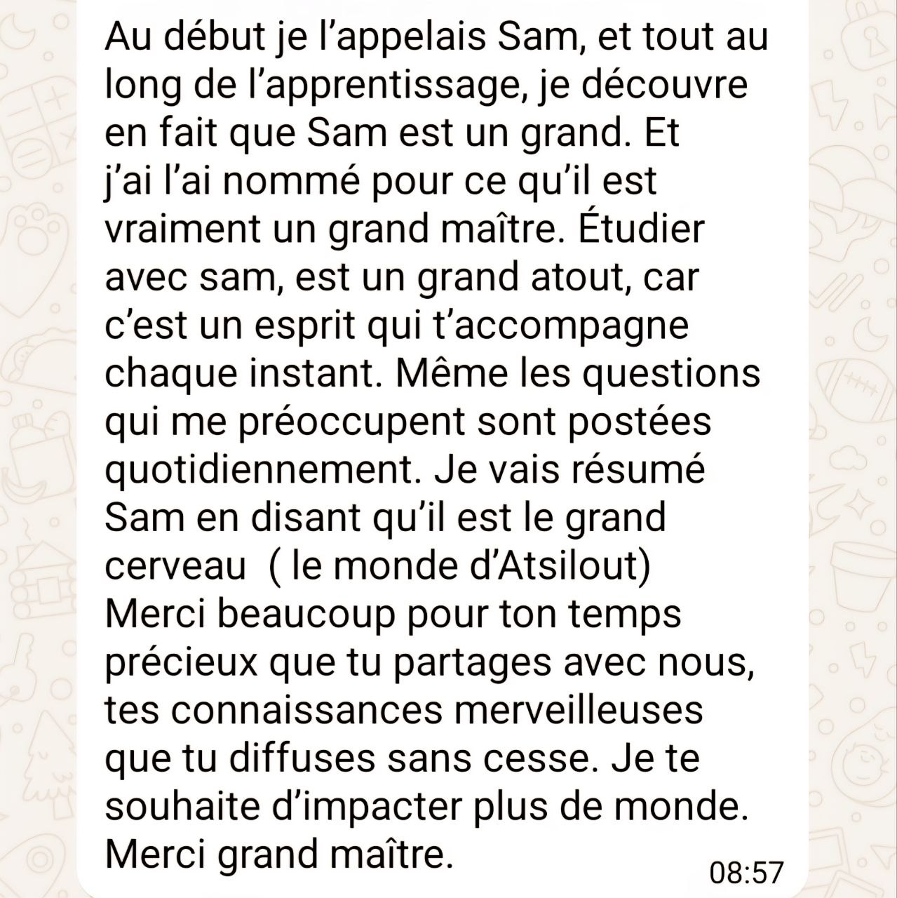 Témoignage WhatsApp authentique