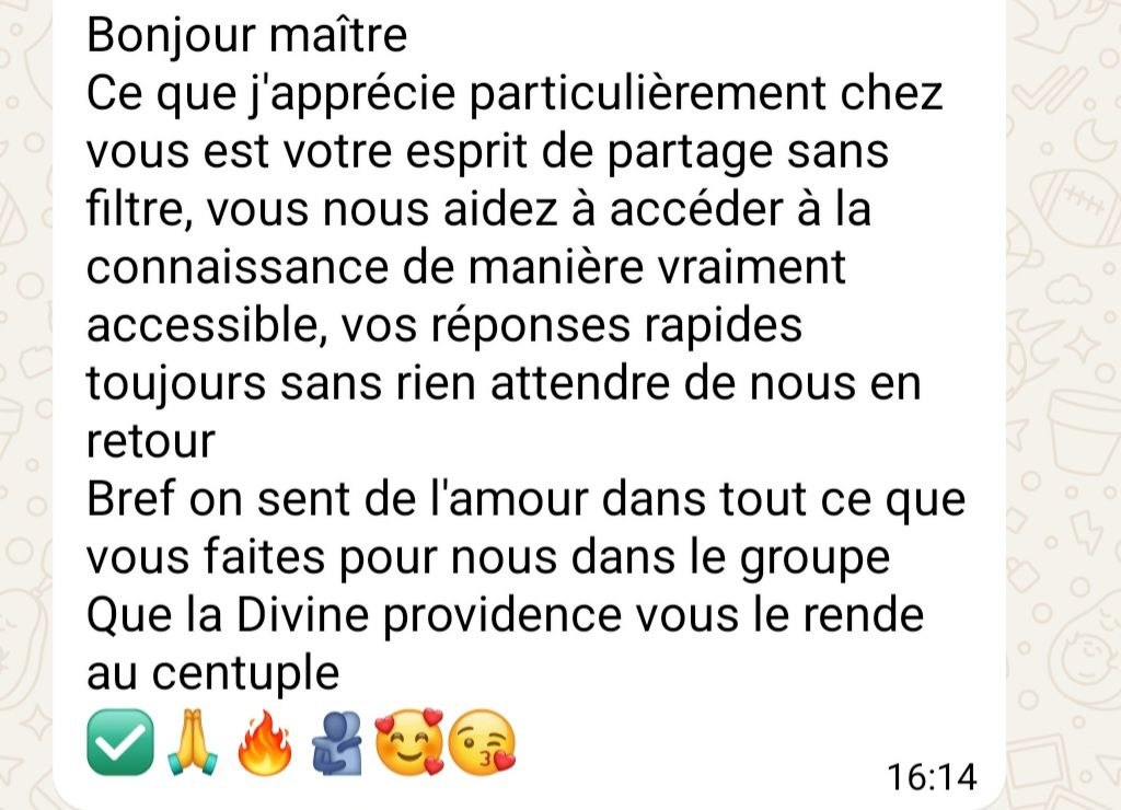 Témoignage WhatsApp authentique